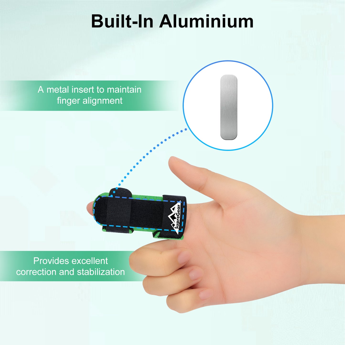 Finger Splint Support 2 Pack Adjustable Trigger Finger Brace for Broken Sprain Arthritis