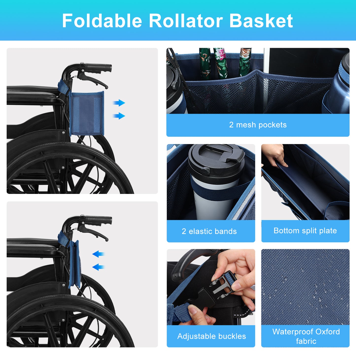 Large Capacity Wheelchair Backpack Organizer