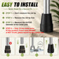 Non-Slip Rubber Cane Tip Replacement, Heavy Duty Walking Cane Foot with Metal Insert for Stability and Support
