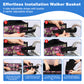 Walker Basket with Cup Holder, Foldable No-Tip Storage Bag