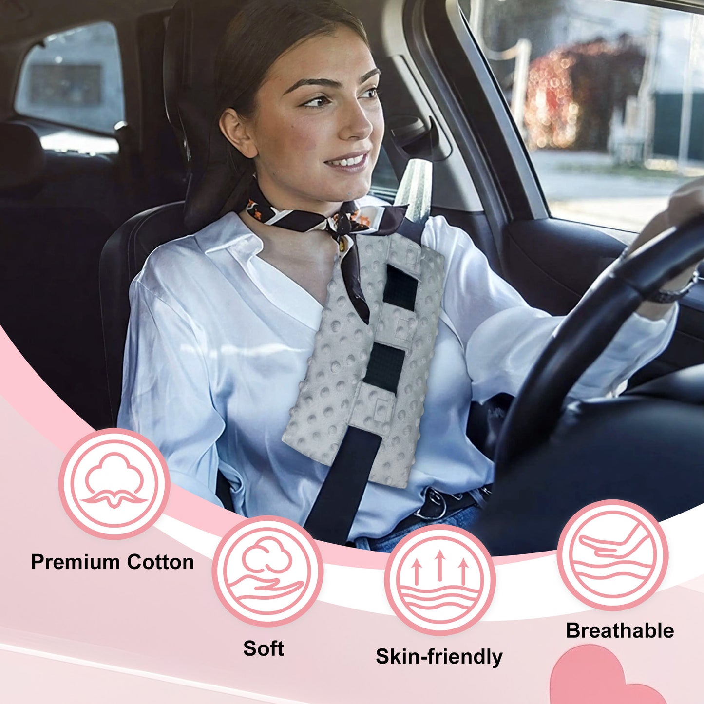 Chest Seatbelt Pillow – Soft Comfort Cushion for Travel