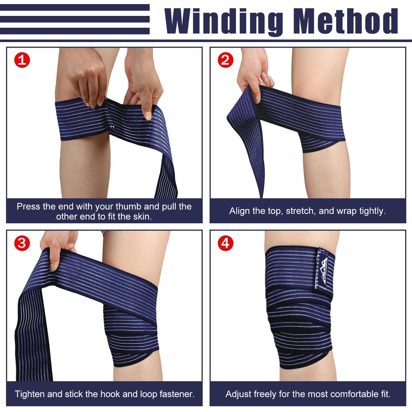 2 Pcs Adjustable Hamstring and Thigh Compression Wraps