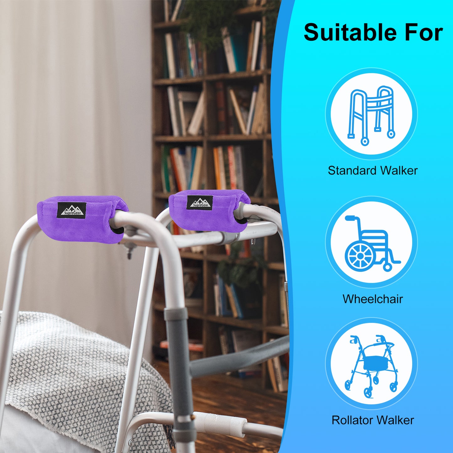 2 Pack Hand Grips Handle Covers Rollator Grip Pads