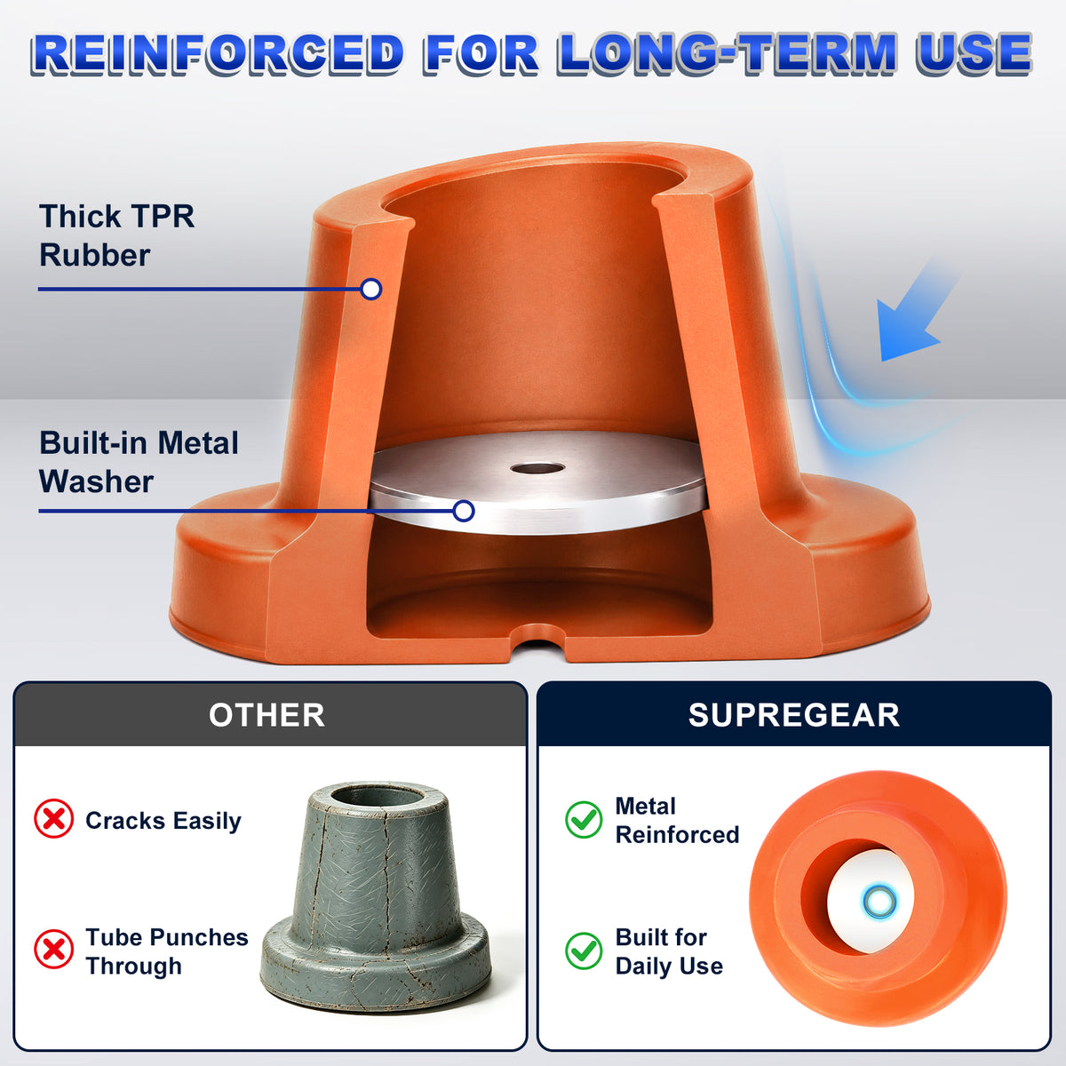 1 Inch Shower Chair Replacement Feet 4-Pack, Non-Slip Suction Rubber Tips for Bath Chairs