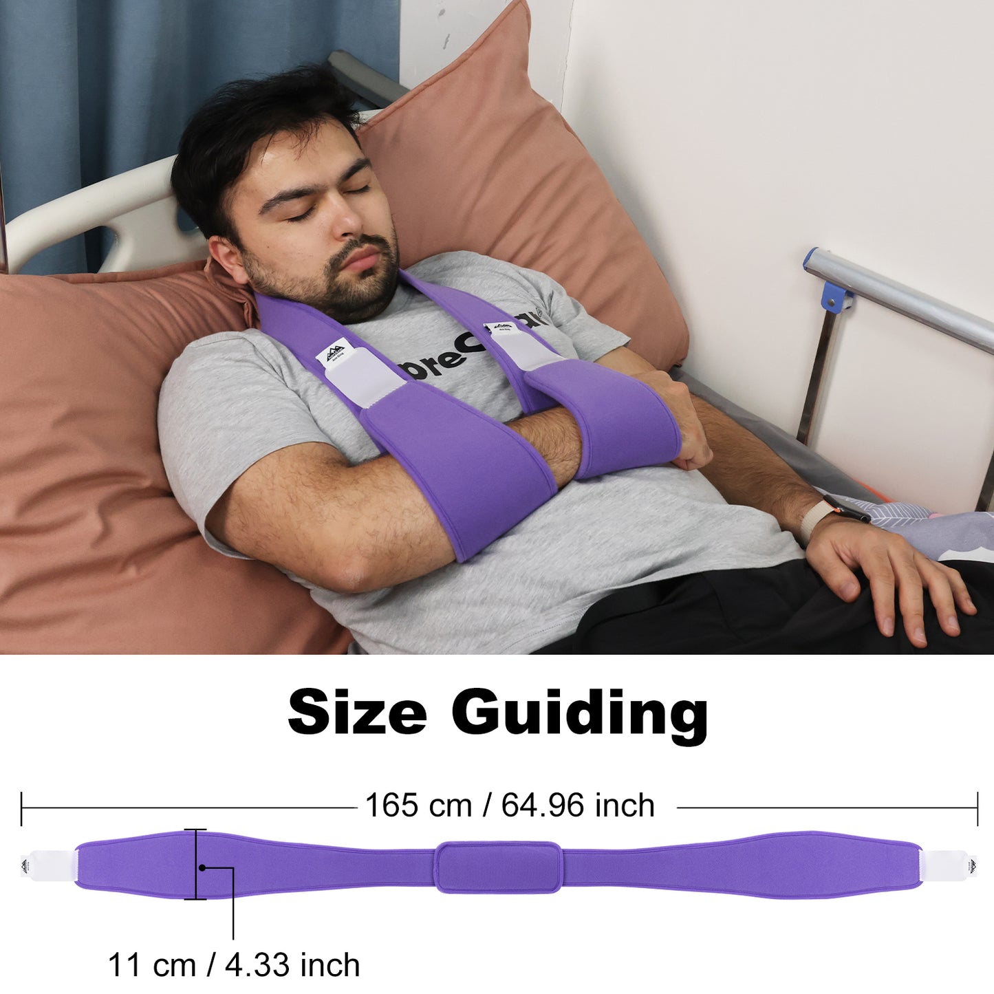 Arm Sling Shoulder Immobilizer, 0.18 lb Lightweight Support with 61" Adjustable Straps