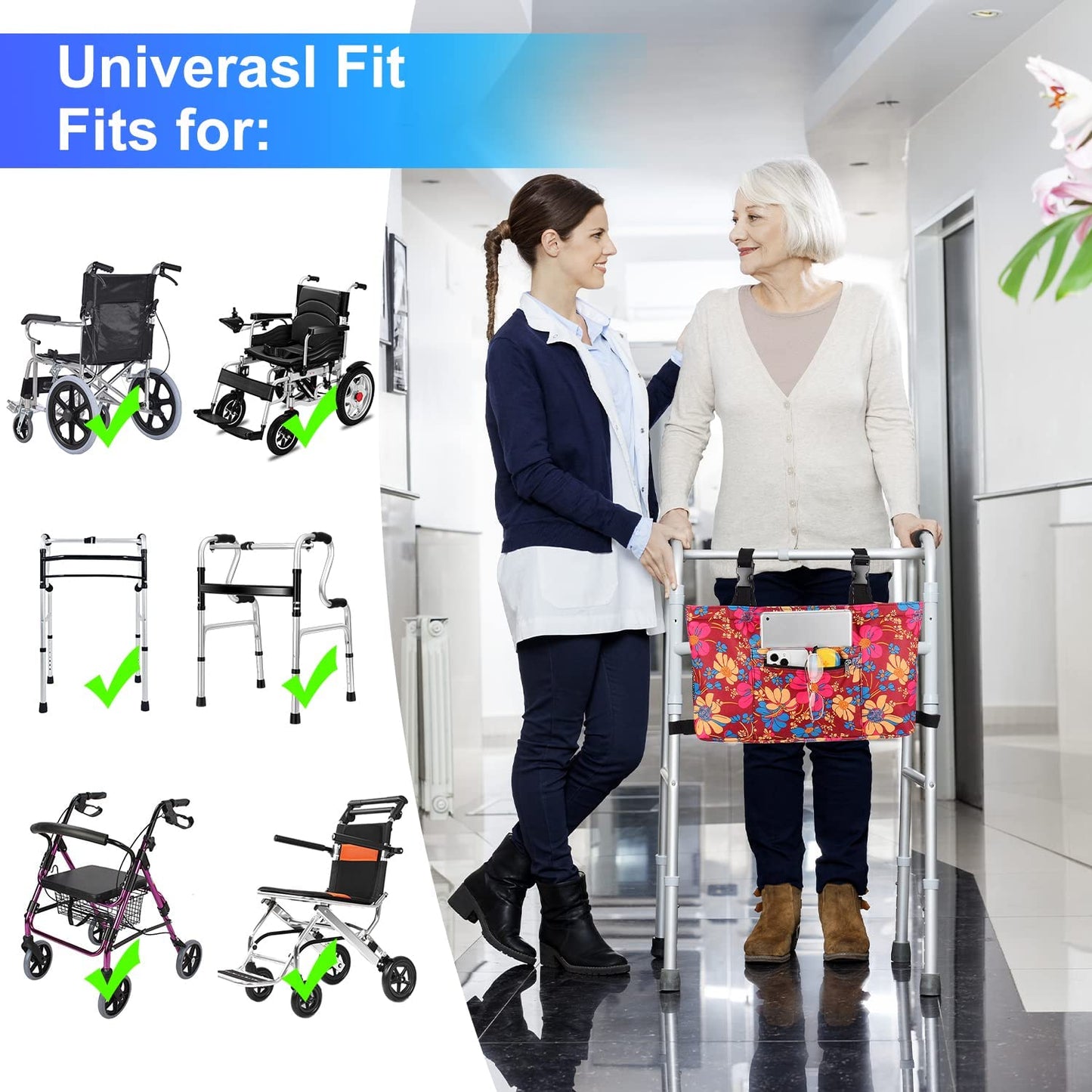 Convenient Walker Bag with Multiple Pockets