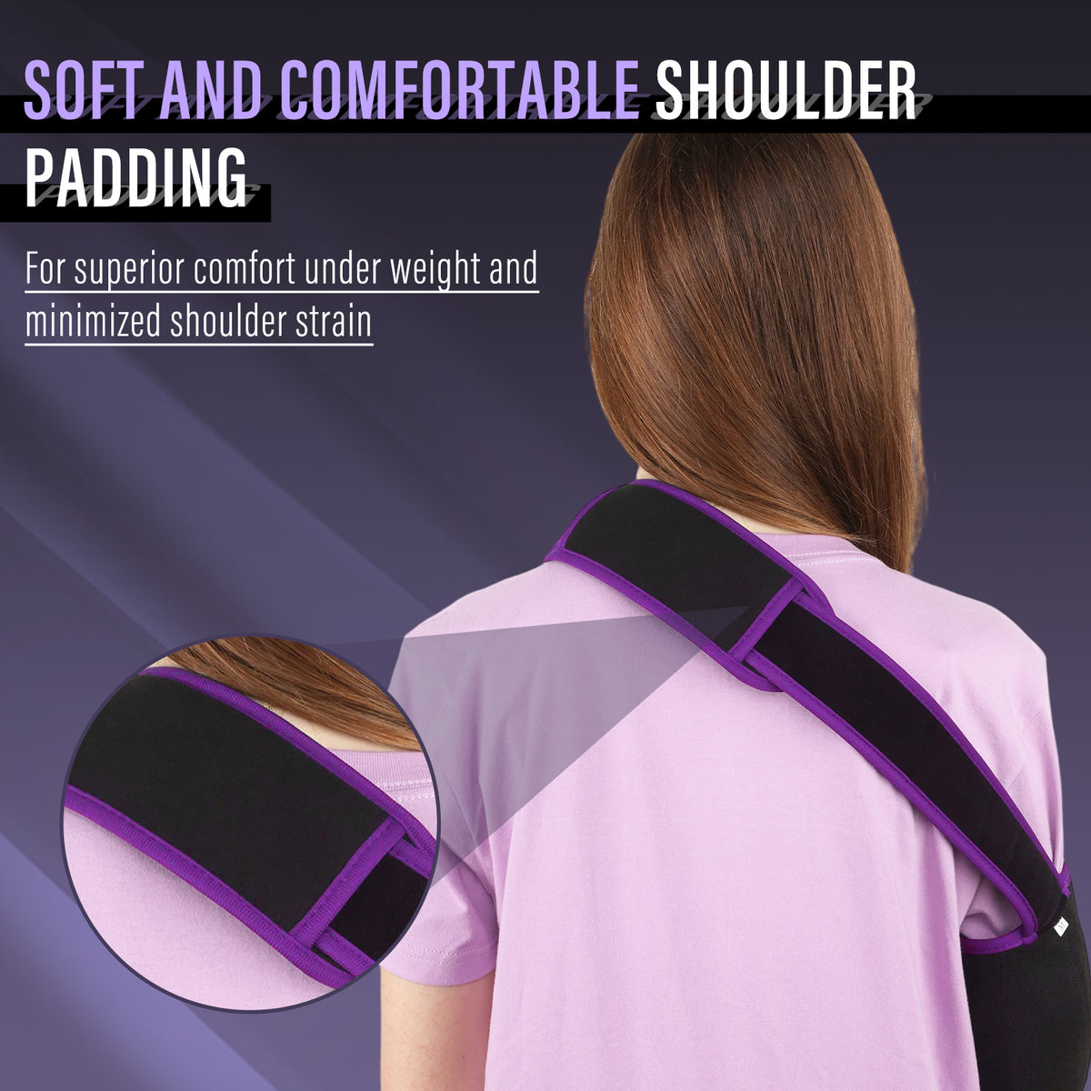 Breathable Arm Sling Shoulder Immobilizer with Padded Support & Thumb Loop