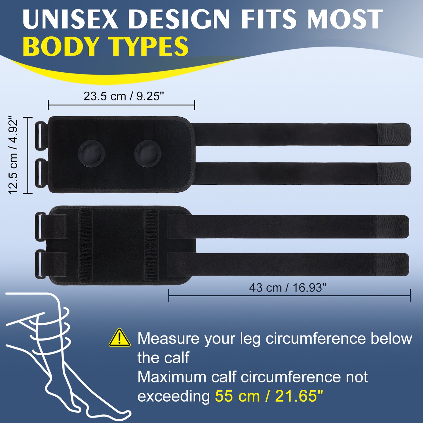 Sciatica Relief Knee Brace with Adjustable Compression Pads