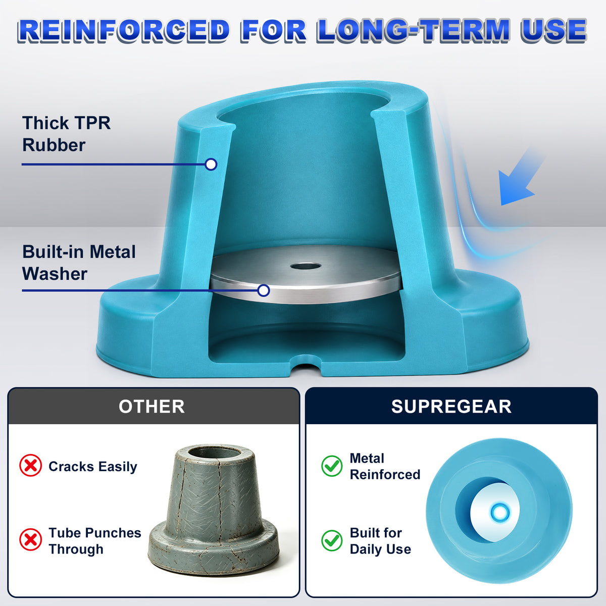 1 Inch Shower Chair Replacement Feet 4-Pack, Non-Slip Suction Rubber Tips for Bath Chairs