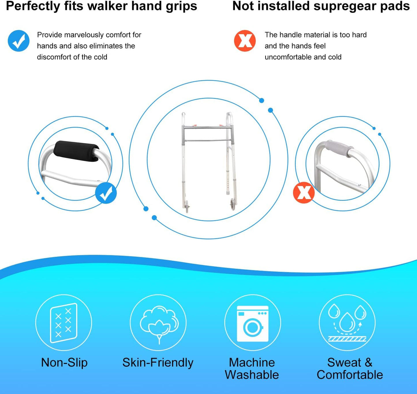 2-Pack Hand Grips Cover Hand Pads