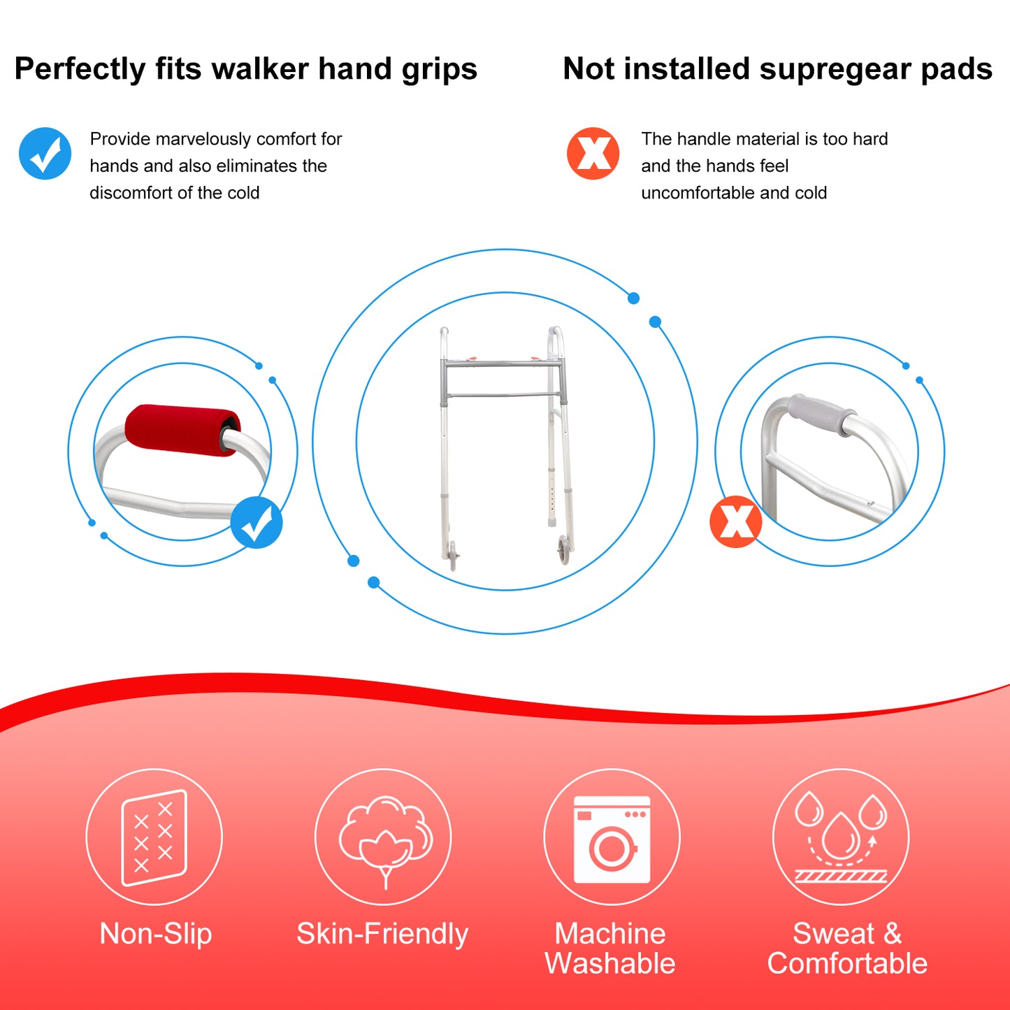 2-Pack Hand Grips Cover Hand Pads