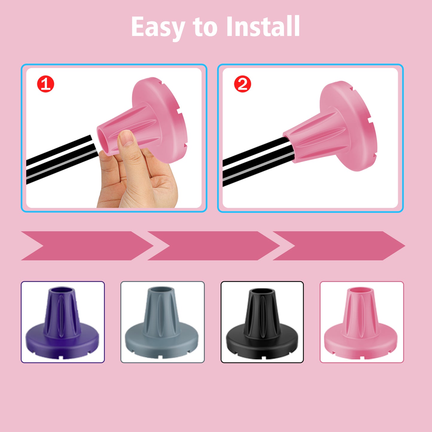 3/4-Inch Heavy Duty Cane Tip – Anti-Slip Wide Base