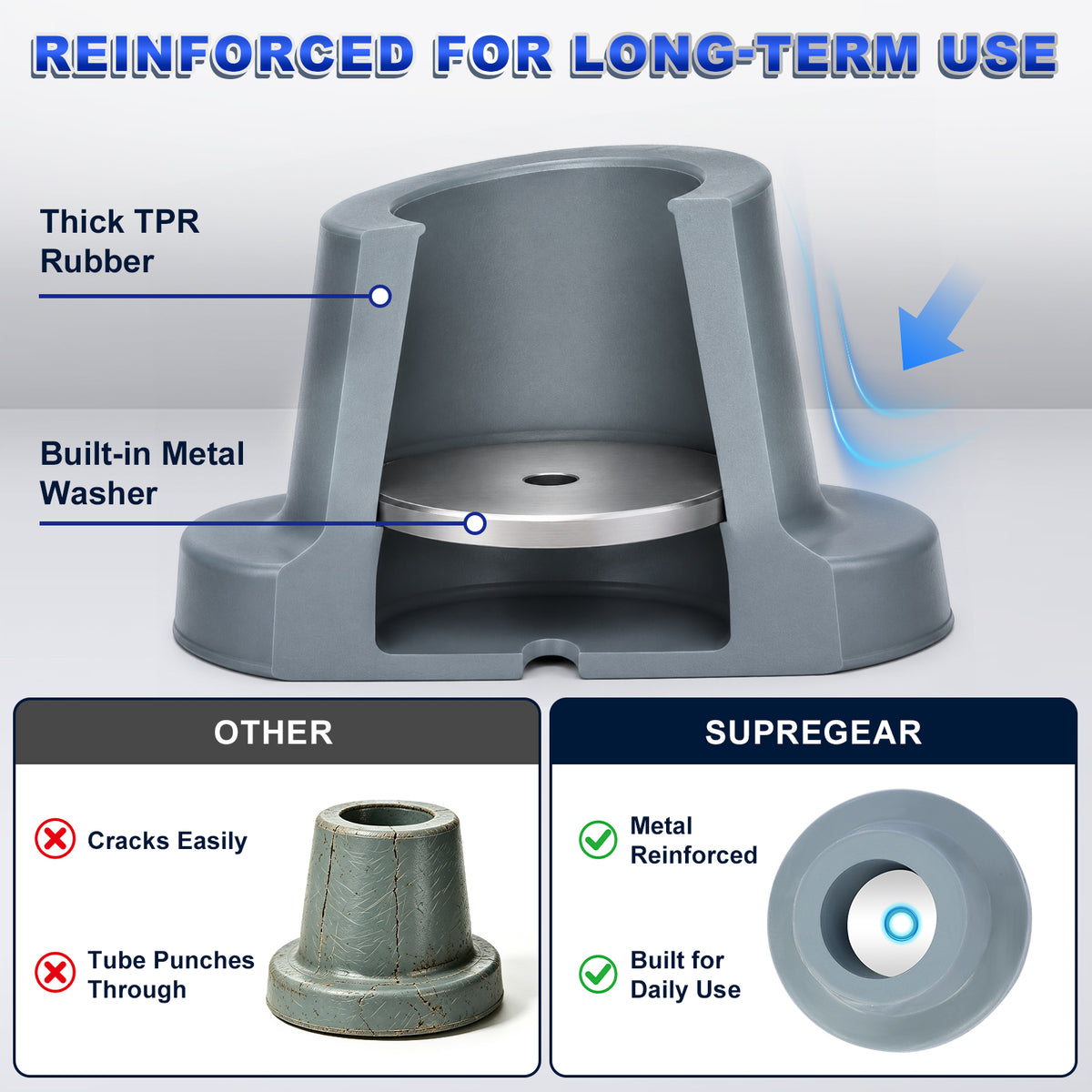 1 Inch Shower Chair Replacement Feet 4-Pack, Non-Slip Suction Rubber Tips for Bath Chairs