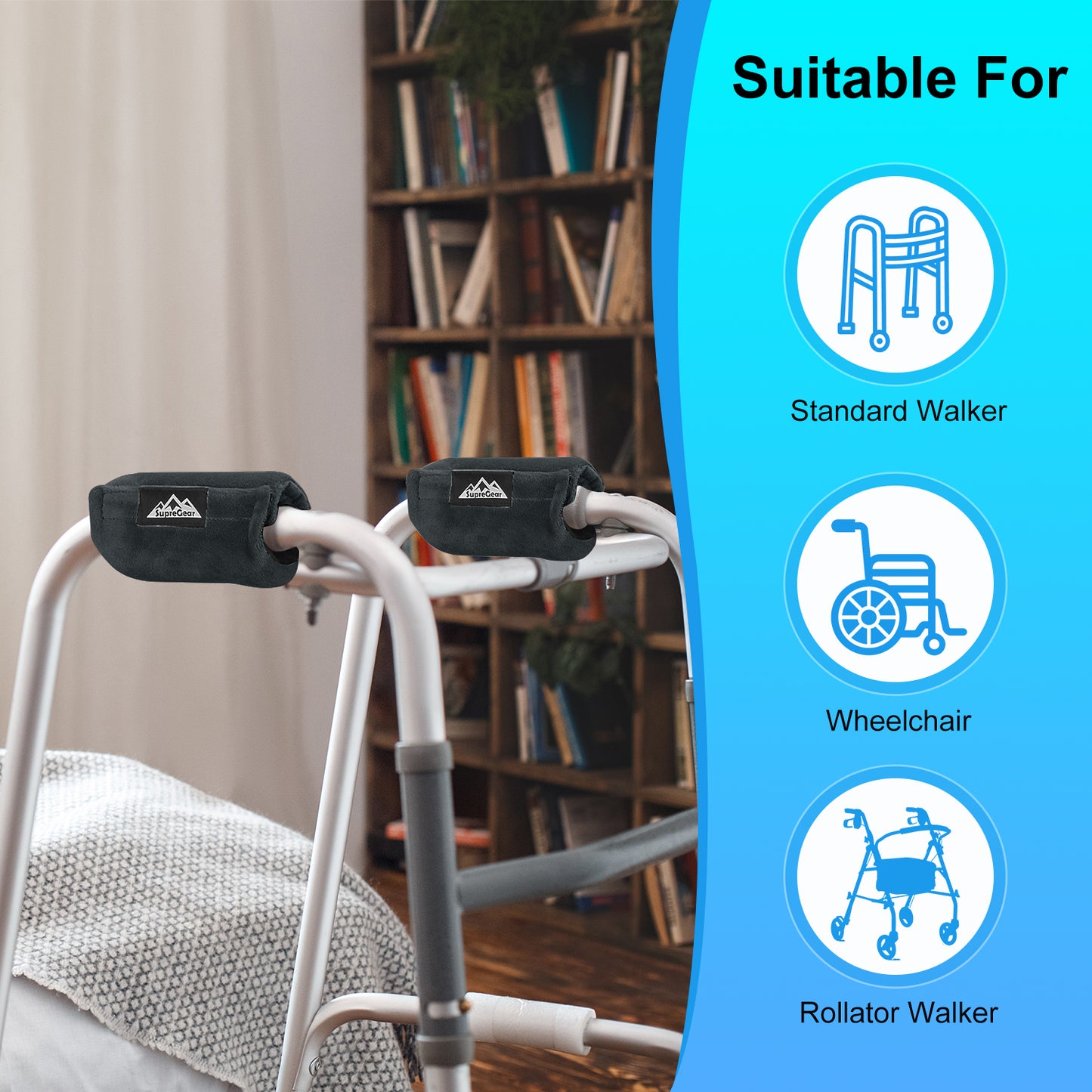 2 Pack Hand Grips Handle Covers Rollator Grip Pads