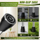 Non-Slip Rubber Cane Tip Replacement, Heavy Duty Walking Cane Foot with Metal Insert for Stability and Support