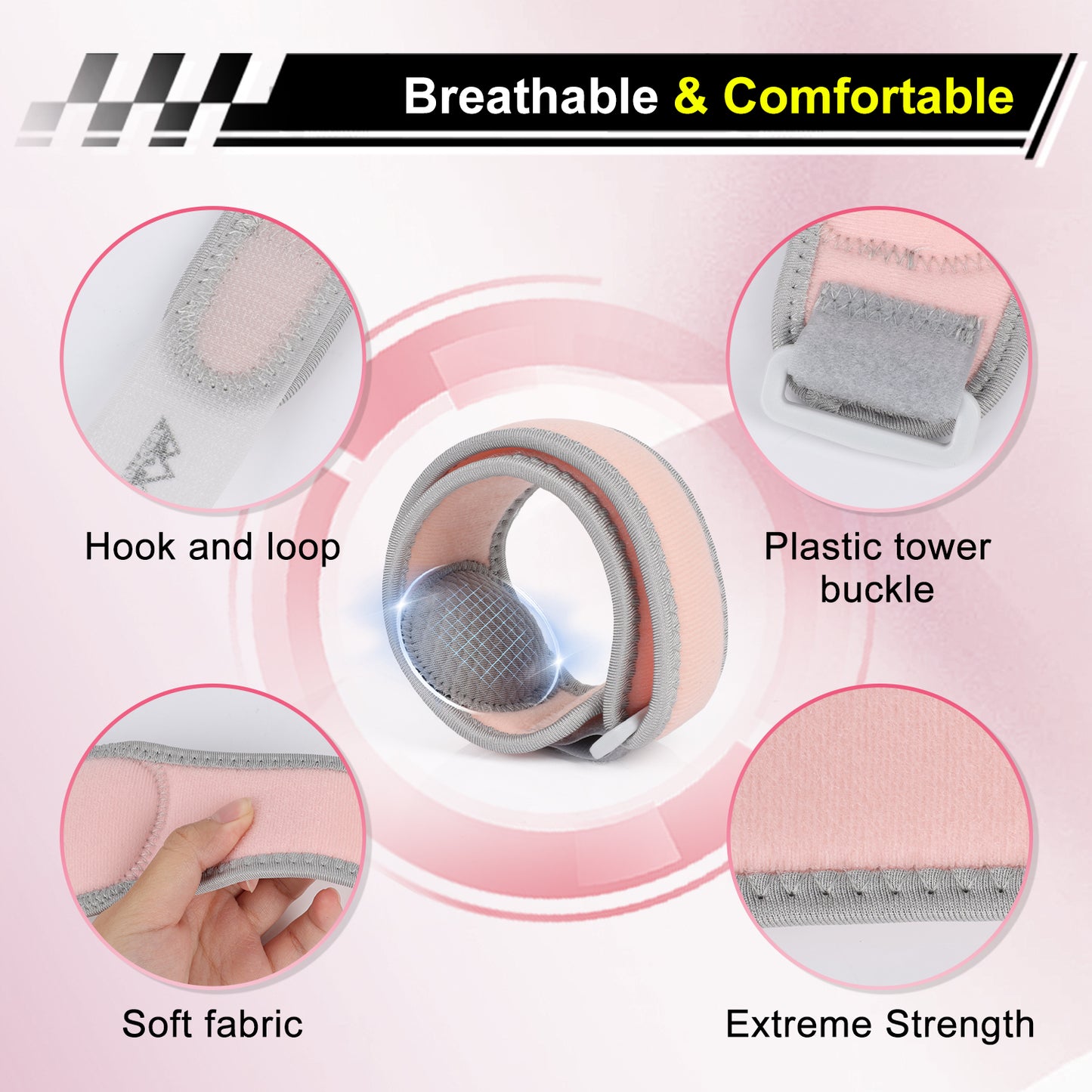 Elbow Brace – Adjustable Forearm Support with Compression Pad (1 Pack)