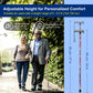 Folding Walking Cane, Adjustable Height, Lightweight Floral Cane