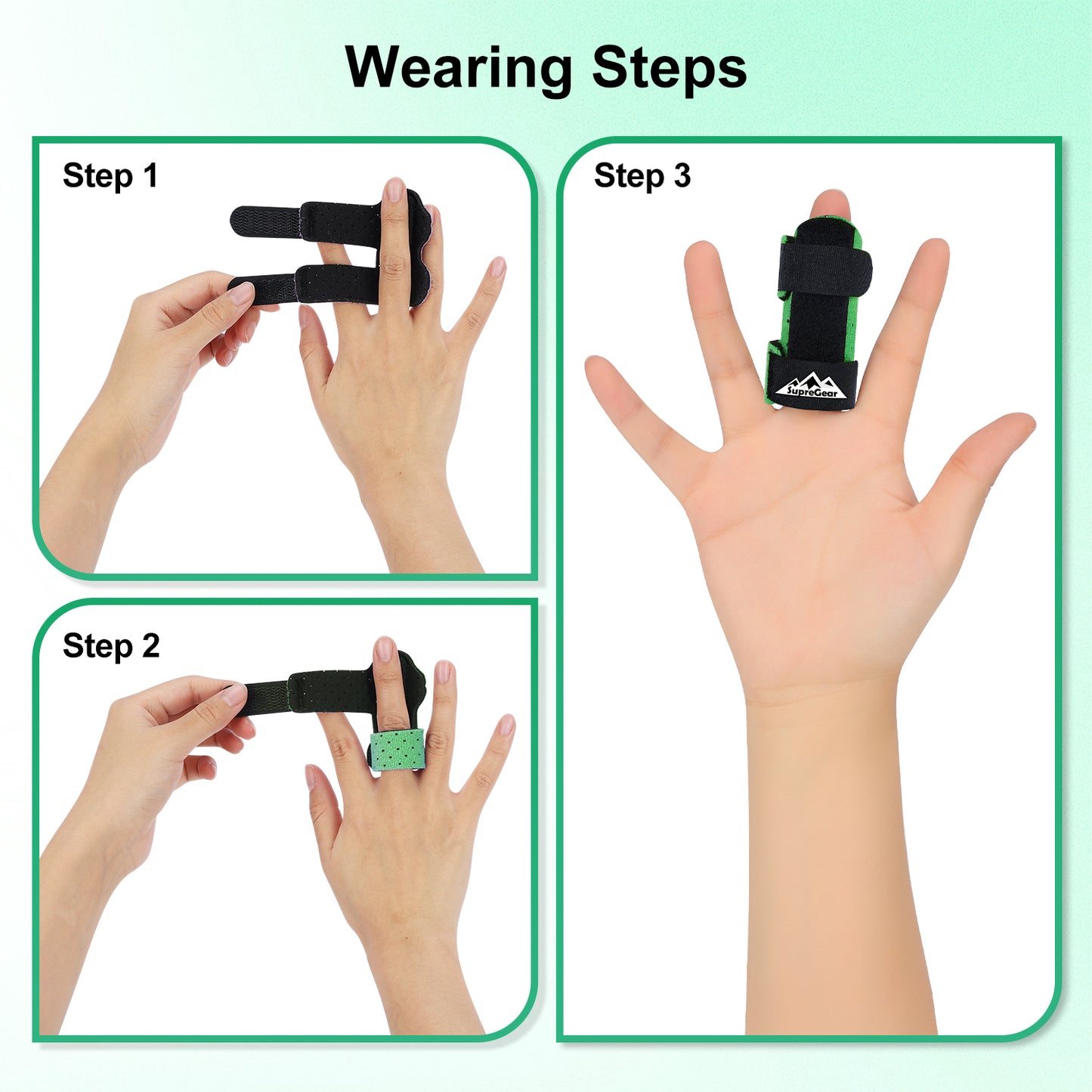Finger Splint Support 2 Pack Adjustable Trigger Finger Brace for Broken Sprain Arthritis