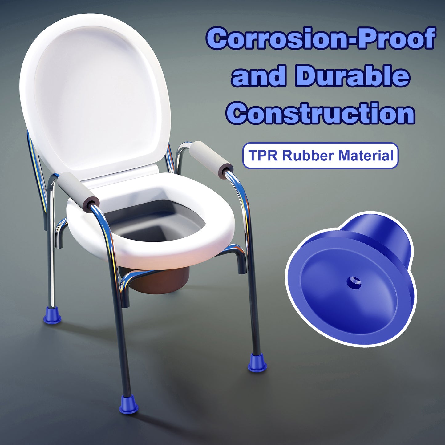 4-Pack Non-Slip Shower Chair Feet