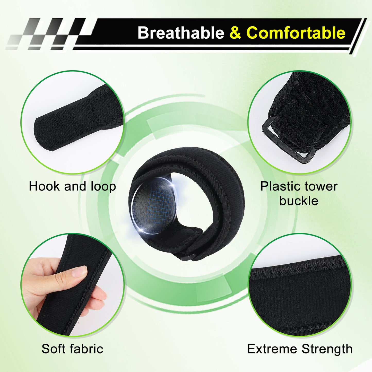 Elbow Brace – Adjustable Forearm Support with Compression Pad (1 Pack)