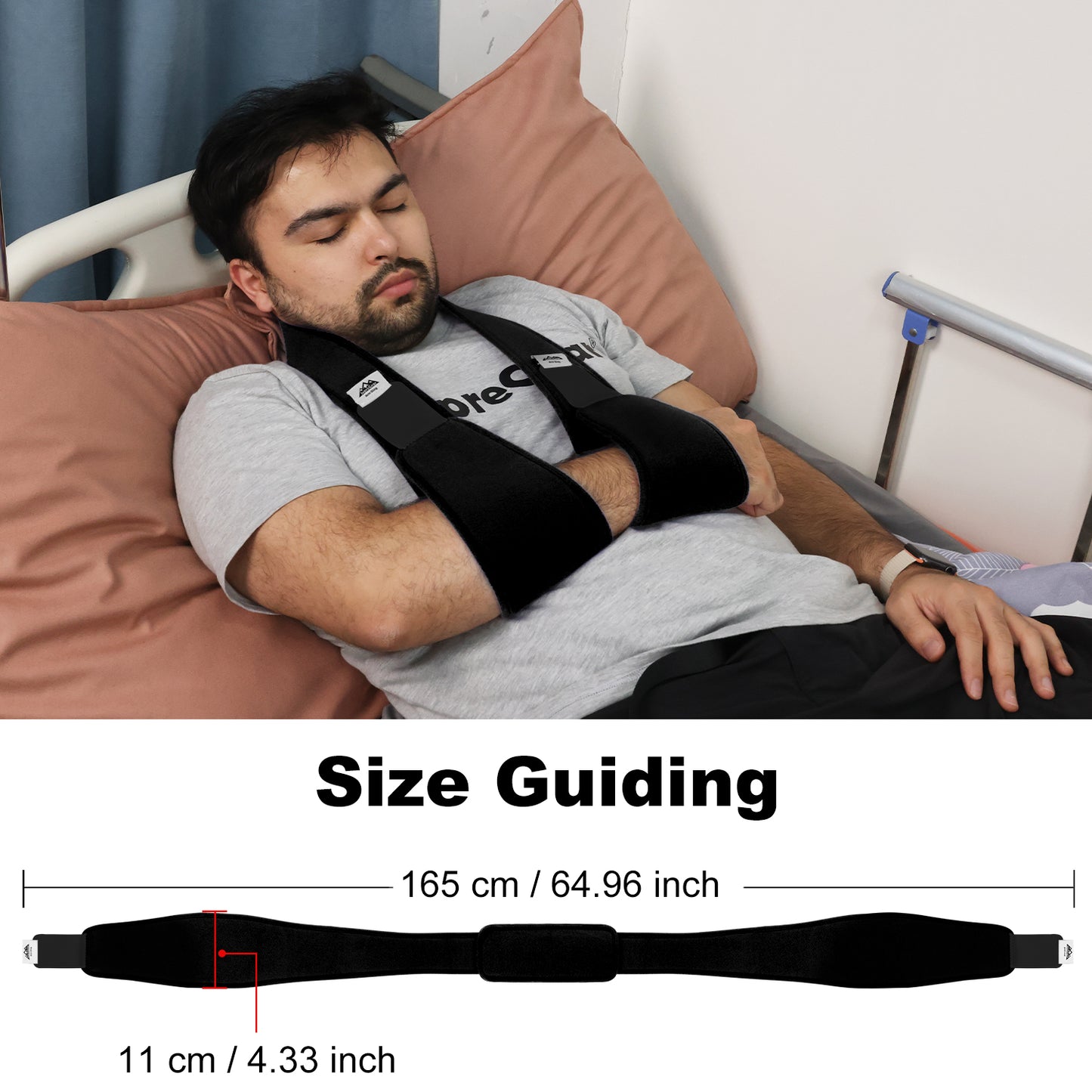 Arm Sling Shoulder Immobilizer, 0.18 lb Lightweight Support with 61" Adjustable Straps