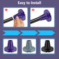 7/8" Heavy-Duty Anti-Slip Rubber Cane Tips with Steel Core, 2-Pack
