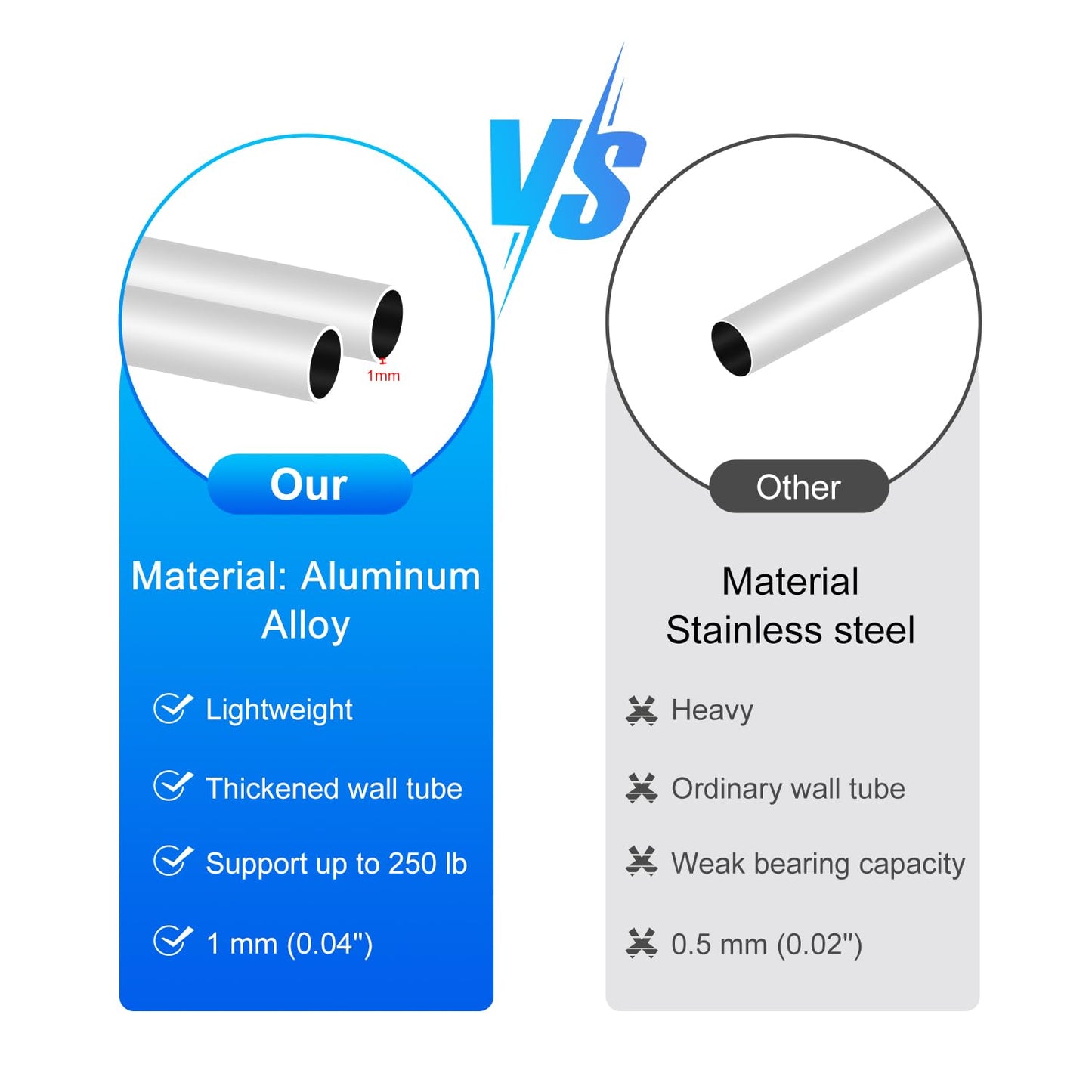 Collapsible Aluminum Folding Cane with T-Handle