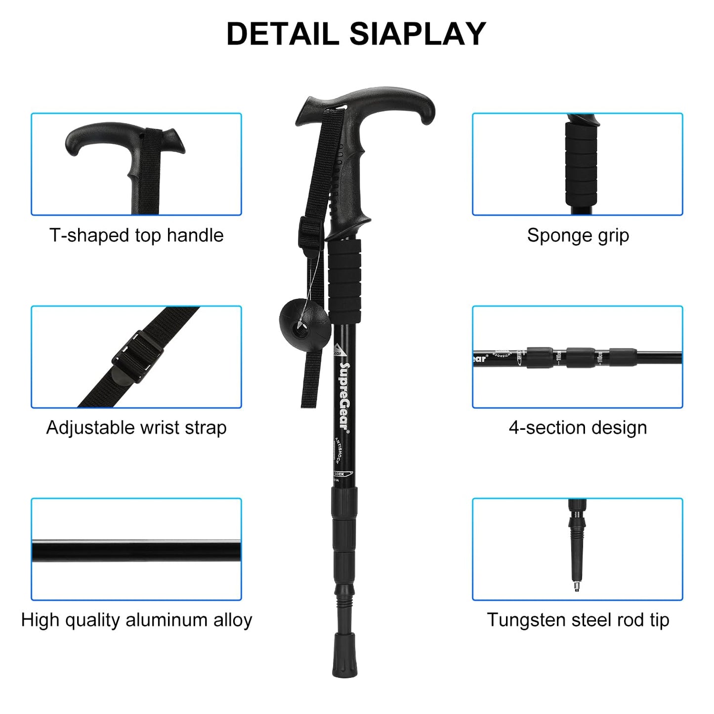 2 Pack Aluminum Trekking Poles
