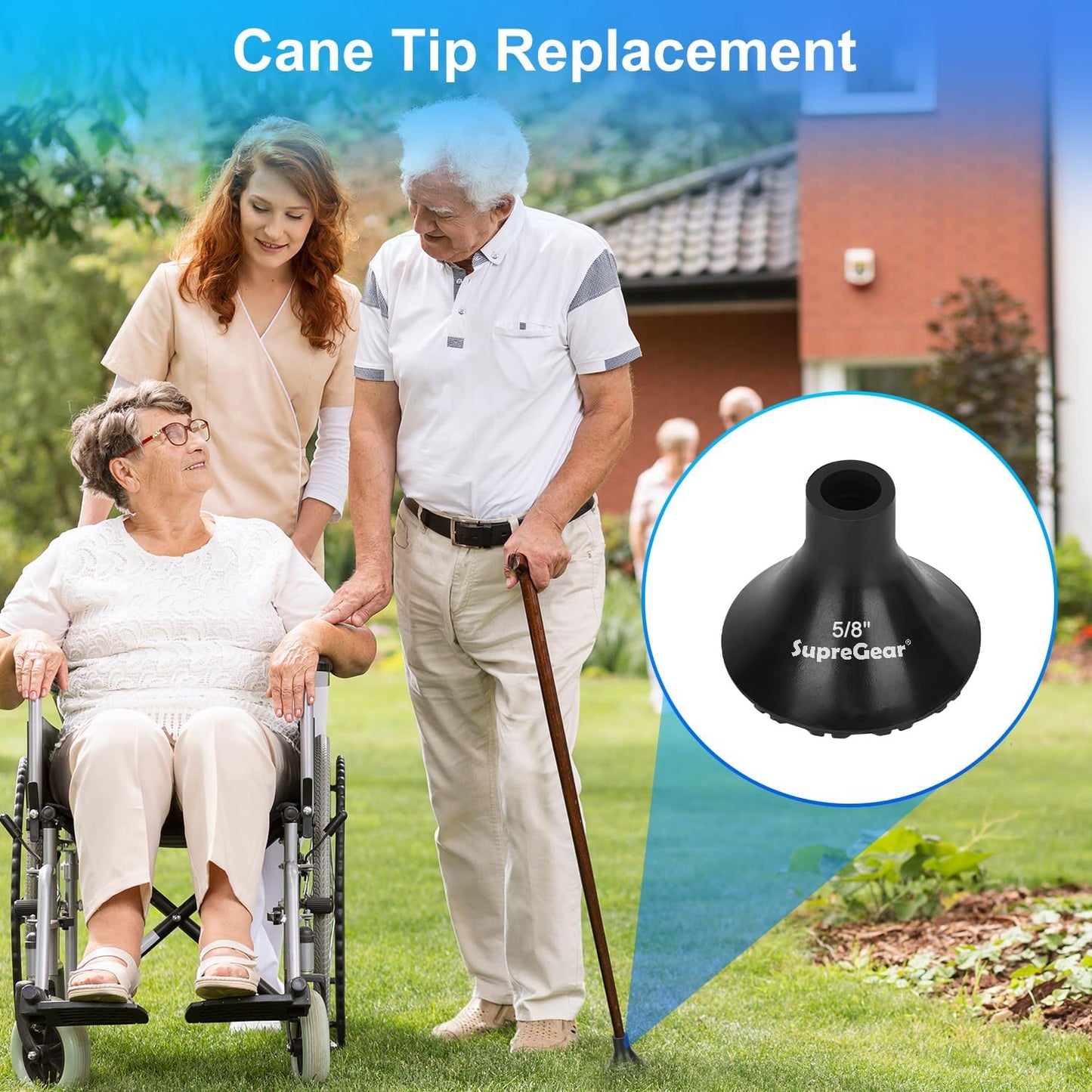 Cane Tip Replacement, 3/4 Inch