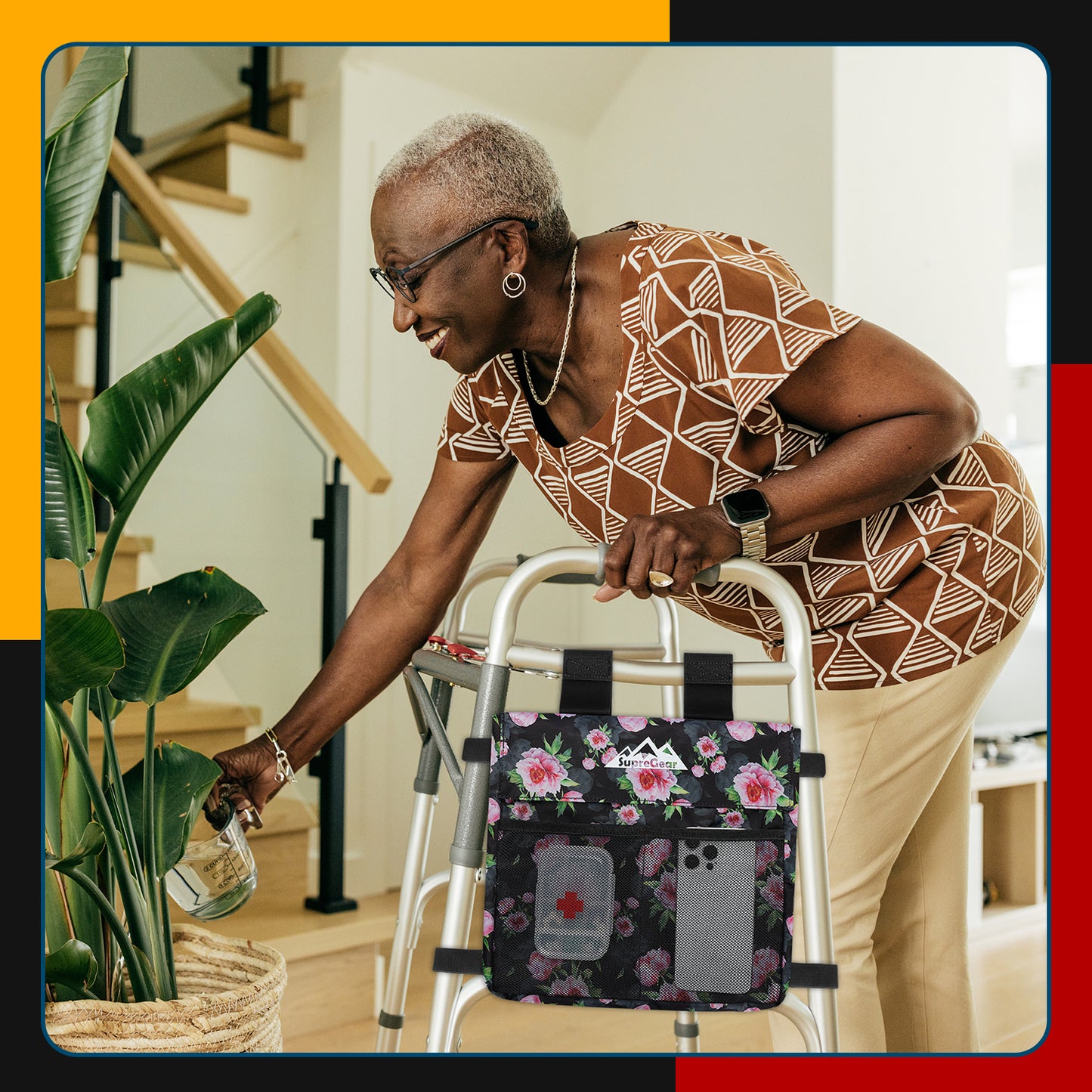 Water-Resistant Walker Side Bag, Basket Pouch