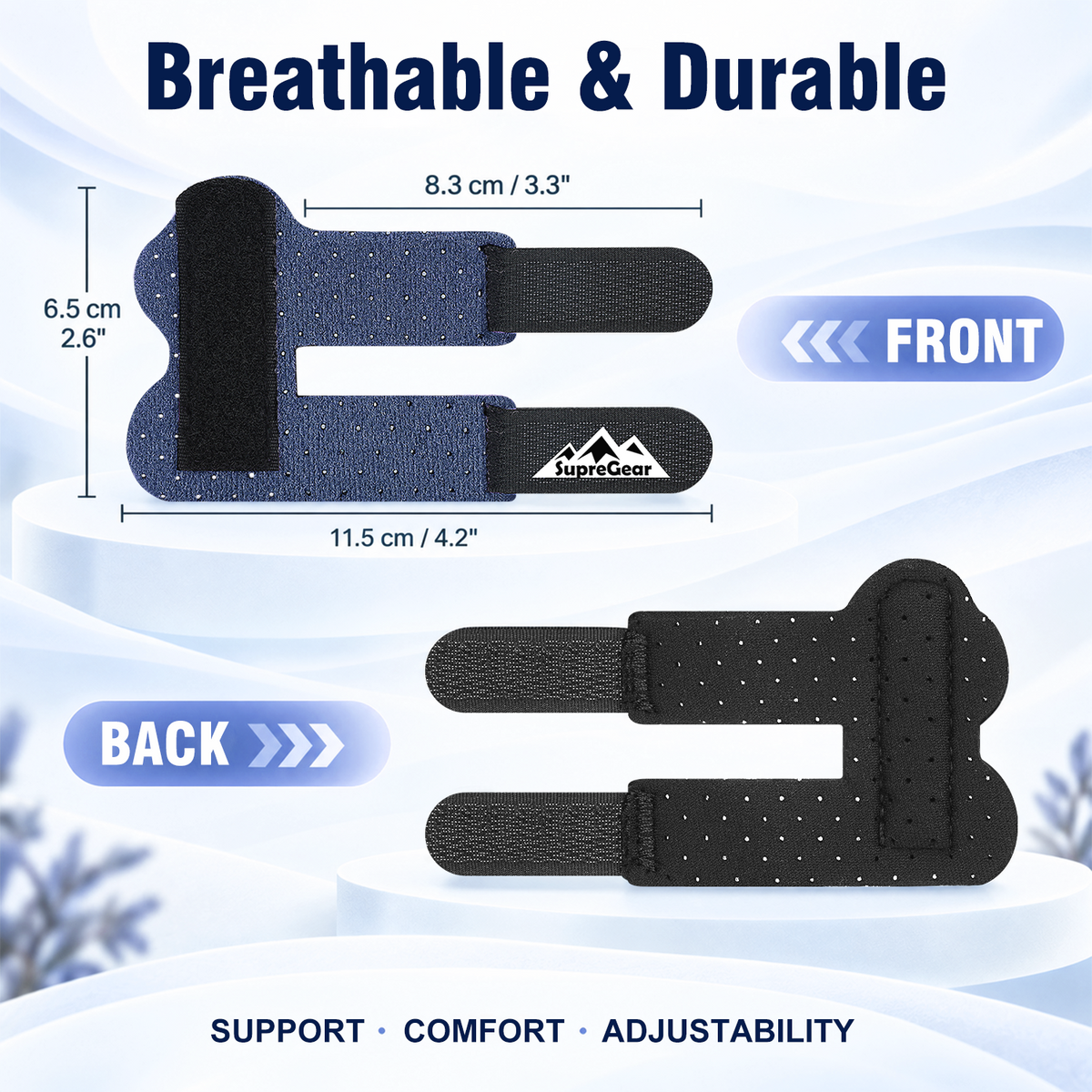 Finger Splint Support 2 Pack Adjustable Trigger Finger Brace for Broken Sprain Arthritis