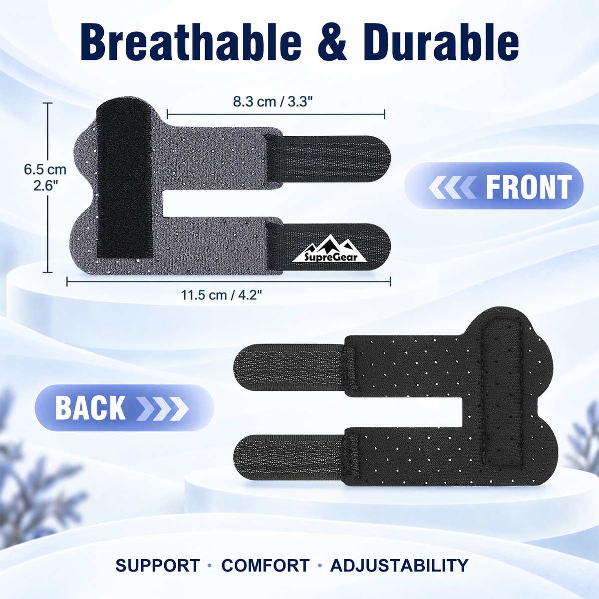 Finger Splint Support 2 Pack Adjustable Trigger Finger Brace for Broken Sprain Arthritis
