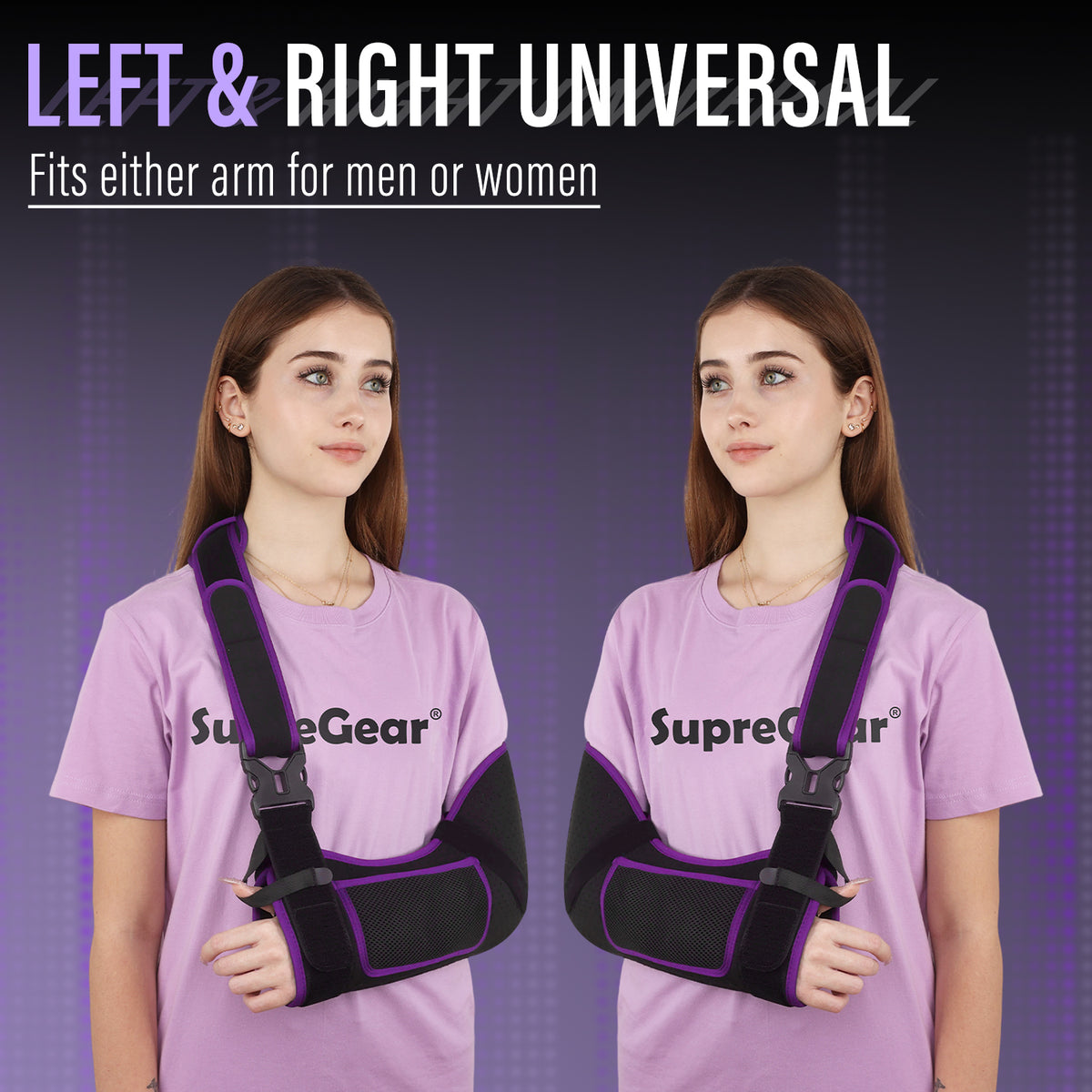 Breathable Arm Sling Shoulder Immobilizer with Padded Support & Thumb Loop
