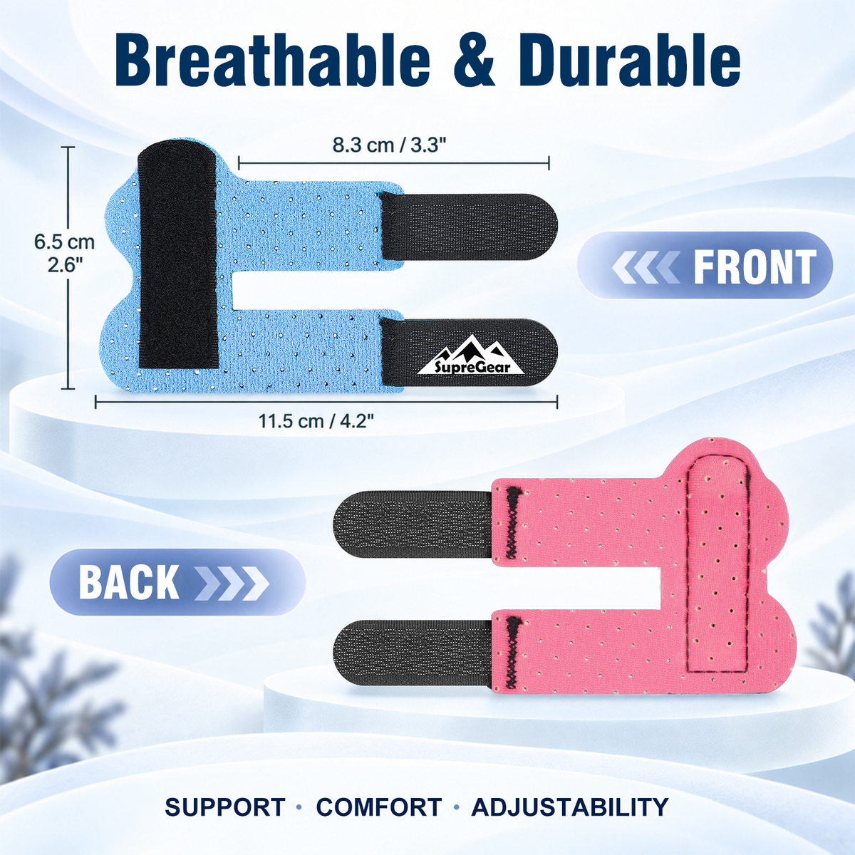 Finger Splint Support 2 Pack Adjustable Trigger Finger Brace for Broken Sprain Arthritis