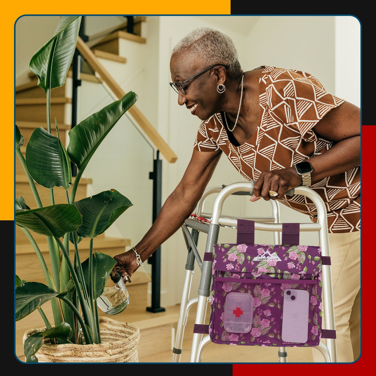 Water-Resistant Walker Side Bag, Basket Pouch