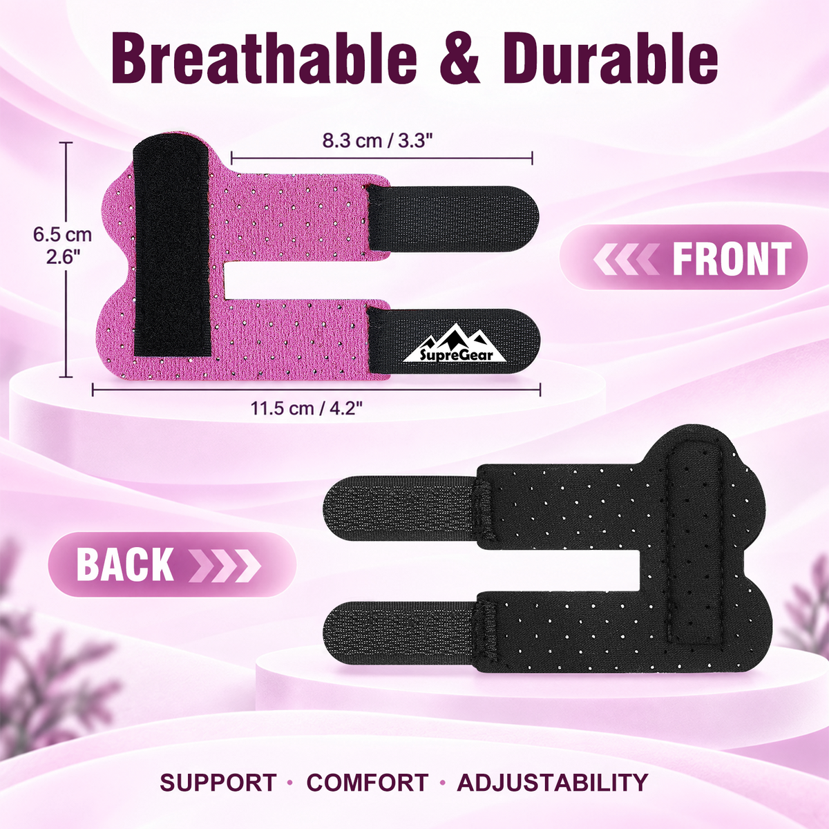 Finger Splint Support 2 Pack Adjustable Trigger Finger Brace for Broken Sprain Arthritis