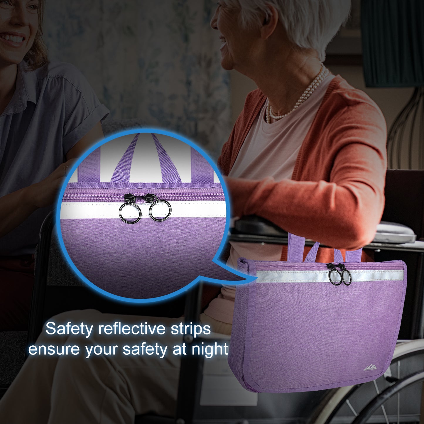 Wheelchair Side Bag for Rollator and Walkers