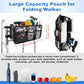 Walker Basket with Cup Holder, Foldable No-Tip Storage Bag