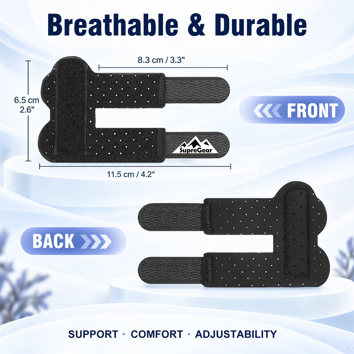 Finger Splint Support 2 Pack Adjustable Trigger Finger Brace for Broken Sprain Arthritis