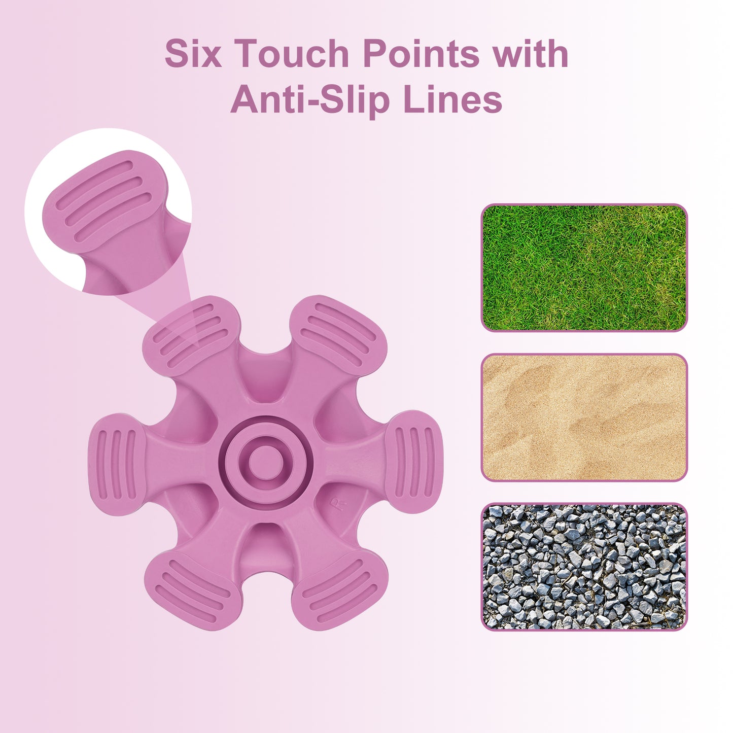 3/4 Inch Stable Six Point Non-Slip Cane Tip