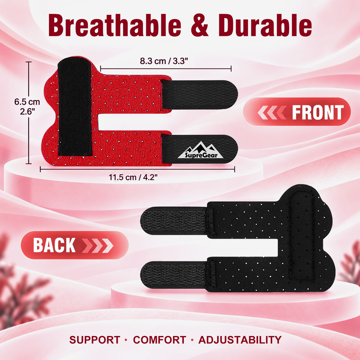 Finger Splint Support 2 Pack Adjustable Trigger Finger Brace for Broken Sprain Arthritis