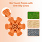 Self Standing Cane Tip 3/4 Inch 6-Prong Anti-Slip Rubber Replacement