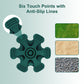 Self Standing Cane Tip 3/4 Inch 6-Prong Anti-Slip Rubber Replacement