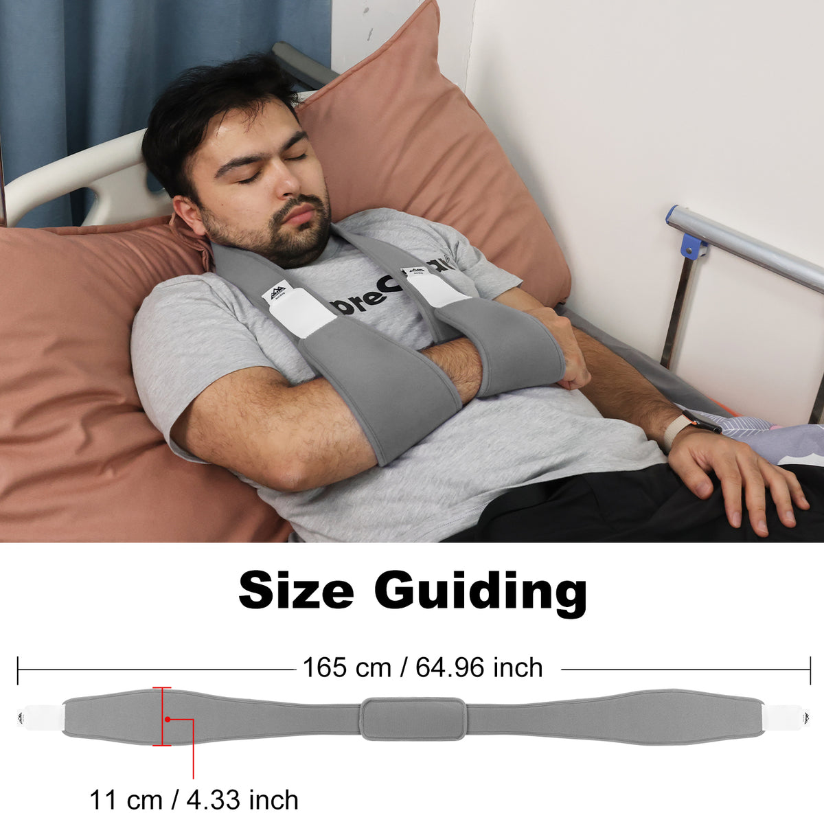 Arm Sling Shoulder Immobilizer, 0.18 lb Lightweight Support with 61" Adjustable Straps