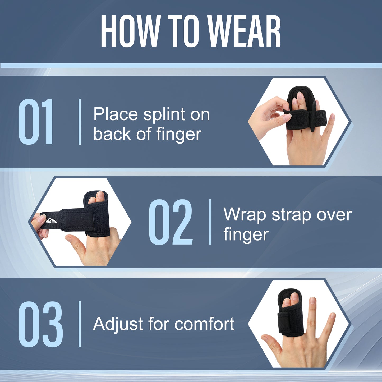 Dual Finger Splint Brace with Adjustable Aluminum Support