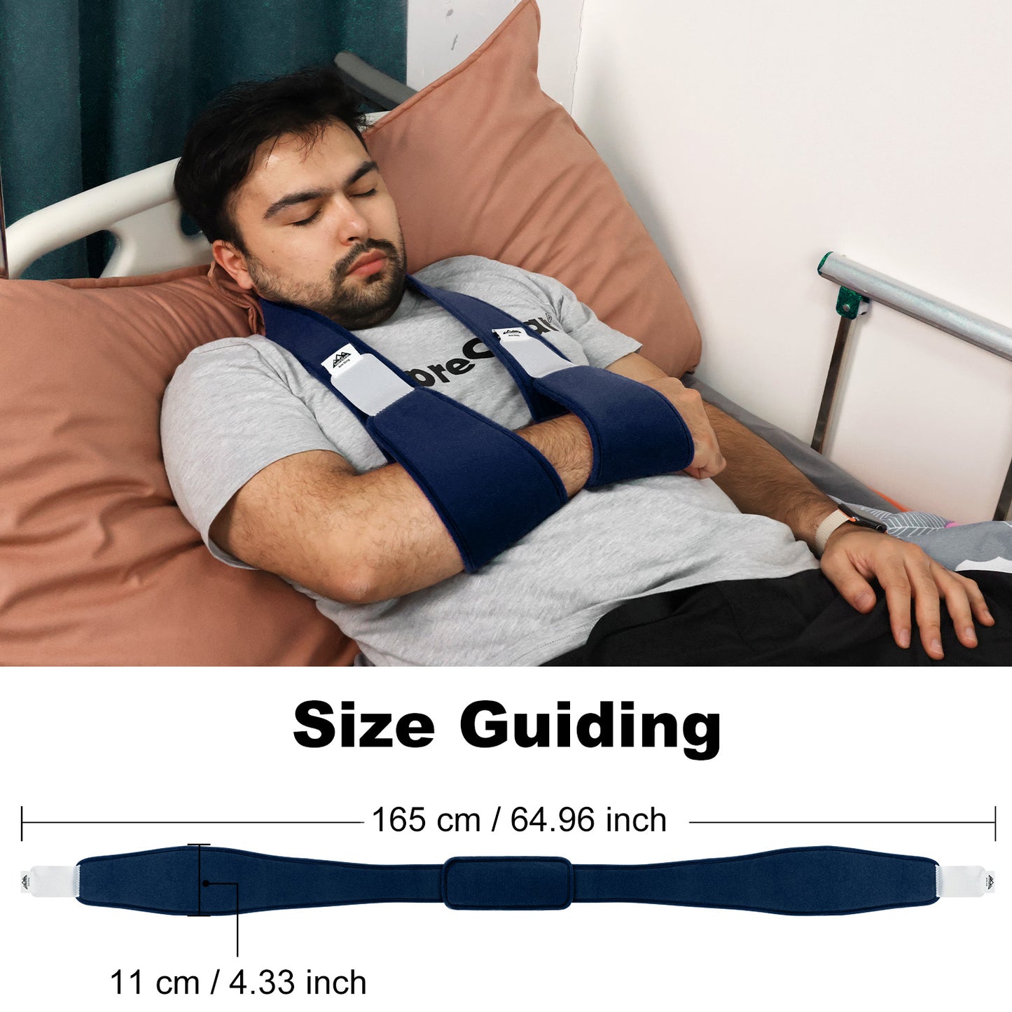 Arm Sling Shoulder Immobilizer, 0.18 lb Lightweight Support with 61" Adjustable Straps