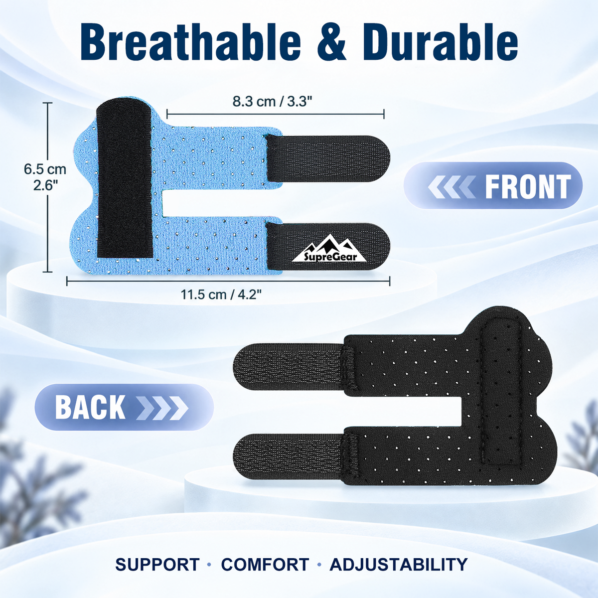 Finger Splint Support 2 Pack Adjustable Trigger Finger Brace for Broken Sprain Arthritis