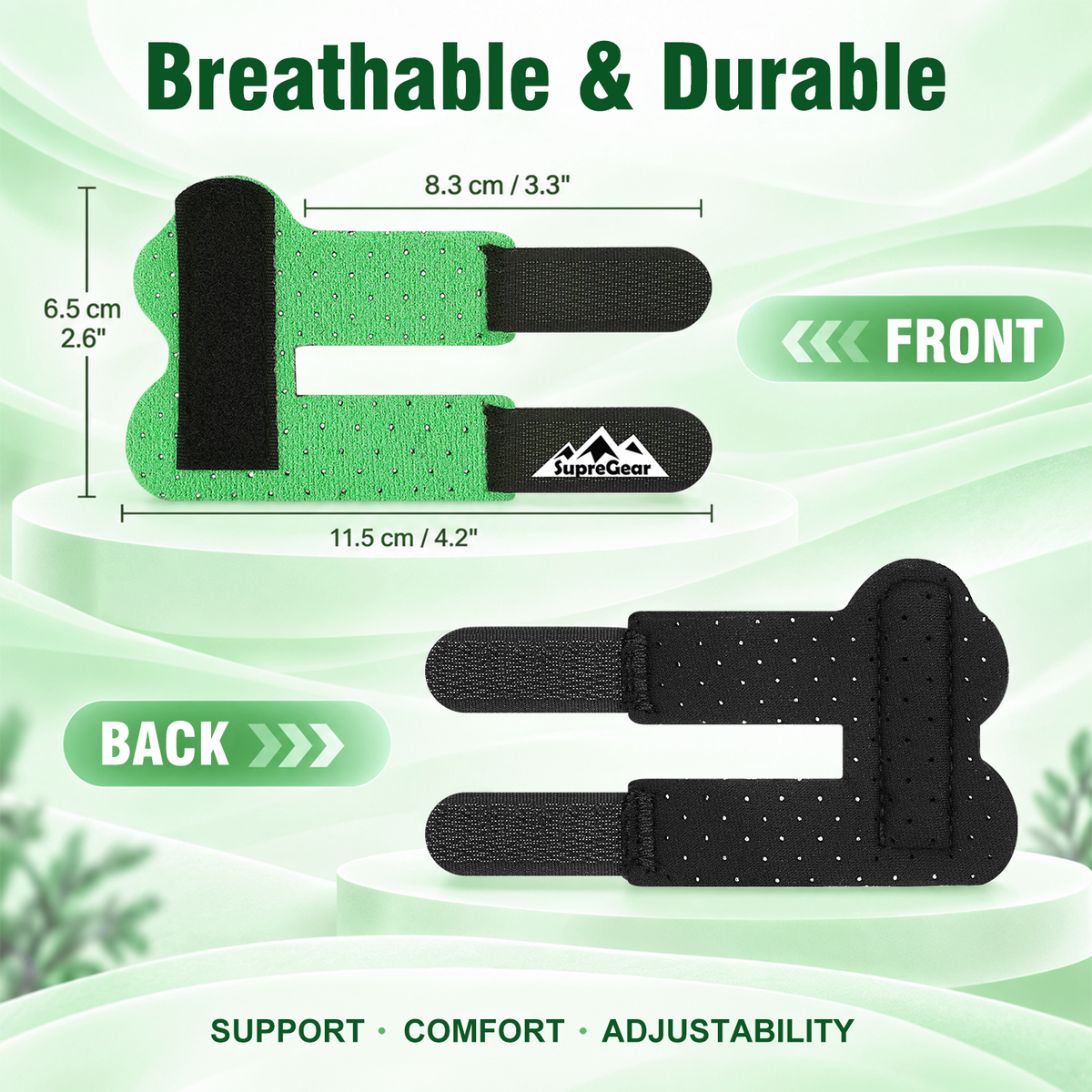 Finger Splint Support 2 Pack Adjustable Trigger Finger Brace for Broken Sprain Arthritis