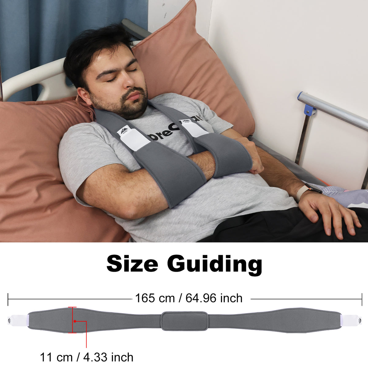 Arm Sling Shoulder Immobilizer, 0.18 lb Lightweight Support with 61" Adjustable Straps