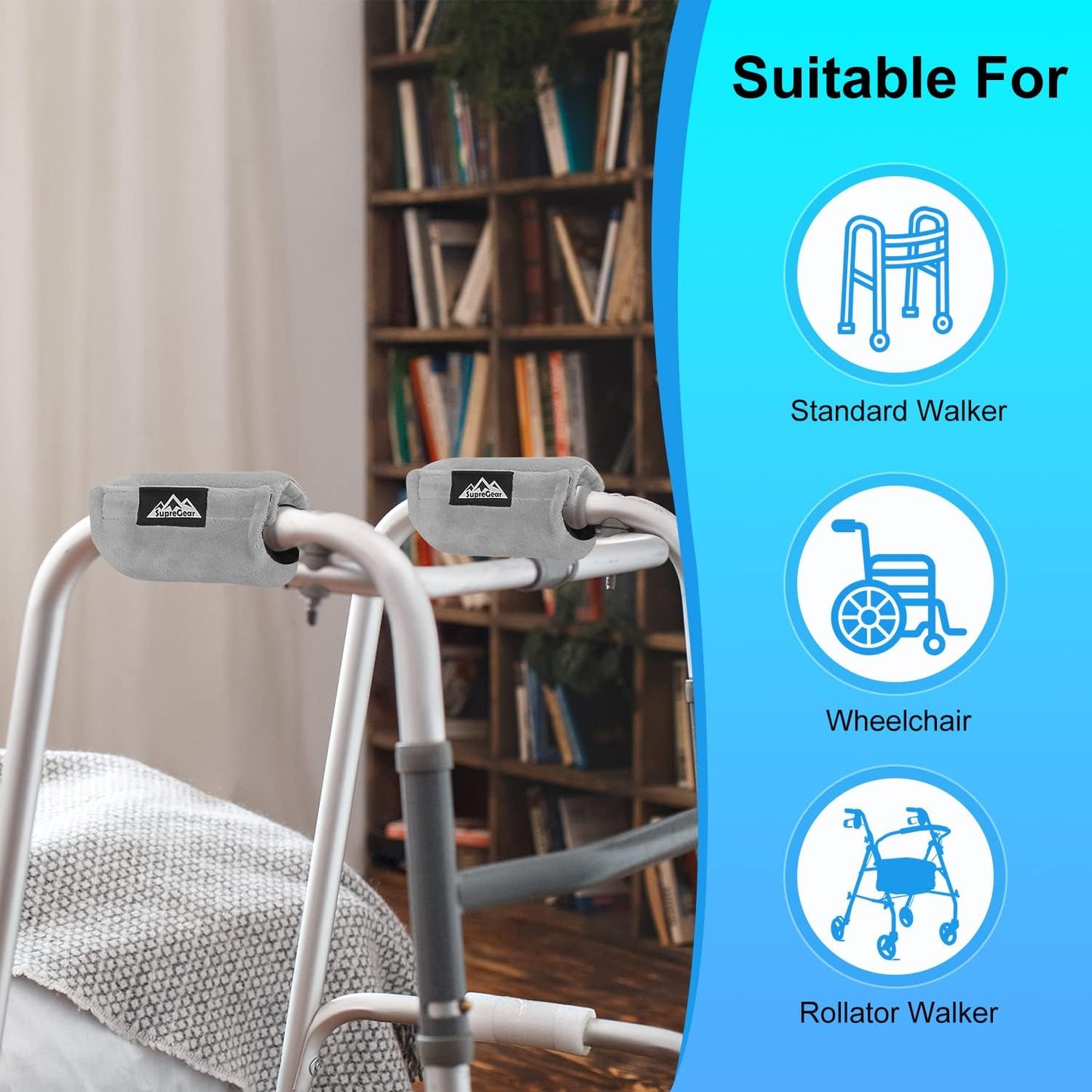 2 Pack Hand Grips Handle Covers Rollator Grip Pads